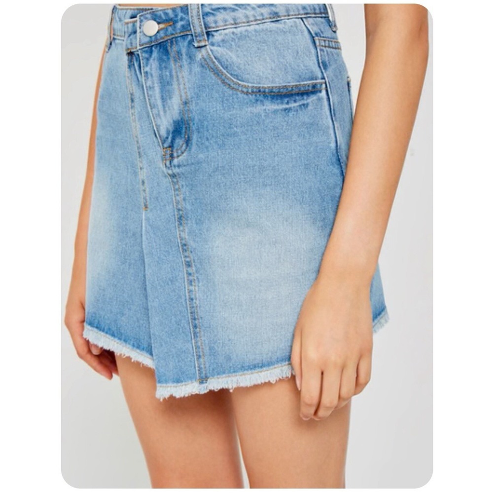 NWT Hayden Los Angeles WrapOver Denim Mini Jean Skirt Millennial 90's Y2K S